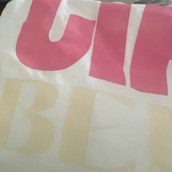 LAST PHOTO BELLA IS NOT IN BLACK LETTER. White and Pink 'Ciao Bella' tee - Picture 7 of 7